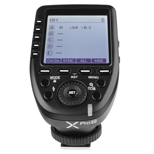 GODOX Xpro-N E-TTL II 2.4G Wireless Flash Trigger High Speed Sync 1/8000s X System with LCD Screen Transmitter for Nikon