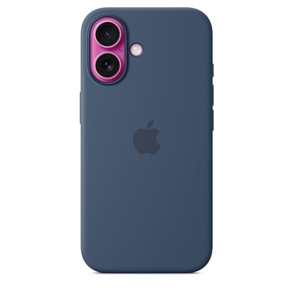 Apple iPhone 16 Silicone Case with MagSafe - Origional All Colors Available Denim, Fuchsia, Star Fruit ​​​​​​ - Image 3