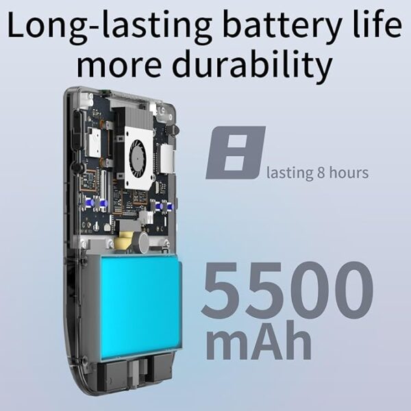 RG406V Android 13 Handheld Game Console 4\" HD IPS 8GB RAM 128GB Storage RGB Lighting Game Player 5500mAh Battery Multi-Format Game Support(Black Transparent) - Image 4