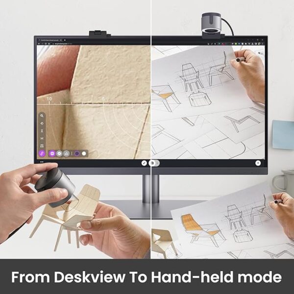 BenQ Ideacam S1 Pro,Webcam with Noise Canceling Microphone & Light,Webcam to Document Cameras & Macro View,USB Web Cam - Image 3