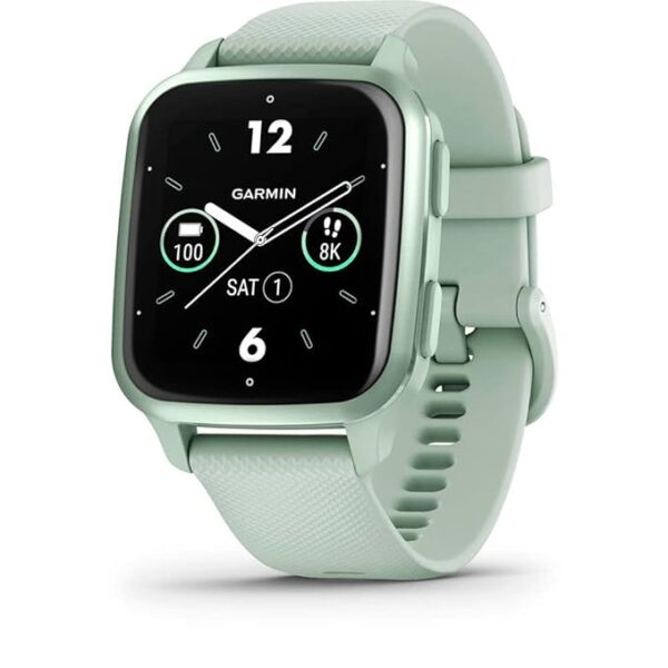 Garmin Venu Sq 2, GPS Smartwatch with Bright Touchscreen Display, Up to 6 Days of Battery Life, Metallic Mint