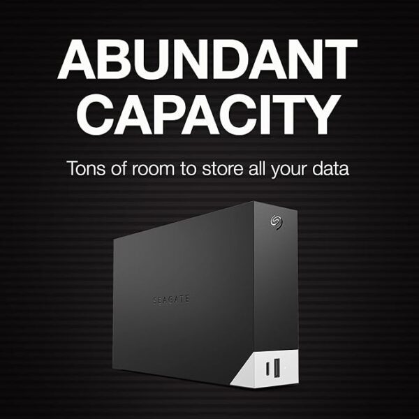 Seagate One Touch Hub 18TB Desktop External HDD USB-C & USB 3.0 Port, with 3 yr Data Recovery Services, for Computer PC Laptop Mac, 6 Month Mylio Create and Dropbox Plan (STLC18000402), Black - Image 3