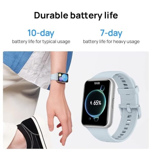 Huawei Watch Fit 2 Smartwatch, 44mm FullView AMOLED Display, Bluetooth Calling, Healthy Living Management, Up to 10-Day Battery Life, Fitness Tracking, Auto Spo2 Monitor, 5 ATM, Midnight Black - Image 5
