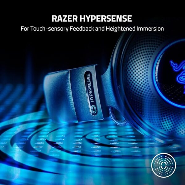 Razer Kraken V3 HyperSense Wired USB Gaming Headset Haptic Technology: Triforce Titanium 50mm Drivers - Detachable Mic - Image 2