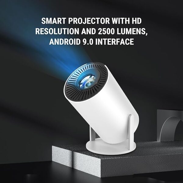 Ant Esports View 521 Smart LED Projector - White | 1080P & 4K Support I 2500 Lumens I WiFi +BT, Android 9 I HDMI/USB I Upto 130\"(330cm) Max Screen I Speaker Power 3W I 720P Native Included 120Screen - Image 3