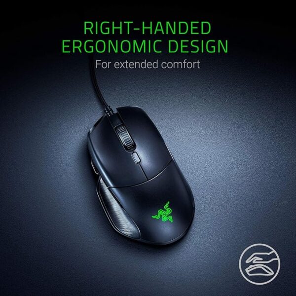 Razer Basilisk Essential Gaming Mouse: 6400 DPI Optical Sensor - Chroma RGB Lighting - 7 Programmable Buttons - Mechanical Switches - Classic Black - Image 4
