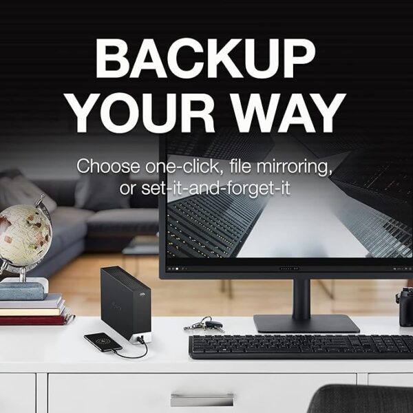 Seagate One Touch Hub 18TB Desktop External HDD USB-C & USB 3.0 Port, with 3 yr Data Recovery Services, for Computer PC Laptop Mac, 6 Month Mylio Create and Dropbox Plan (STLC18000402), Black - Image 5