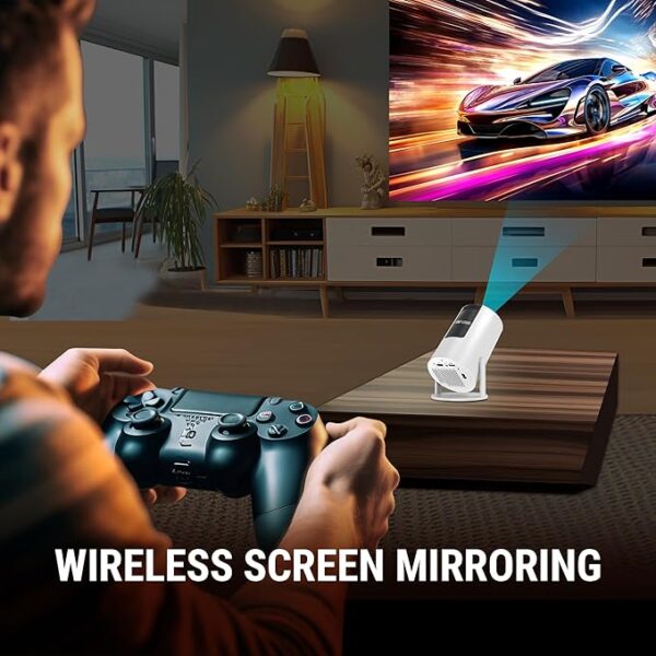 Ant Esports View 521 Smart LED Projector - White | 1080P & 4K Support I 2500 Lumens I WiFi +BT, Android 9 I HDMI/USB I Upto 130\"(330cm) Max Screen I Speaker Power 3W I 720P Native Included 120Screen - Image 6