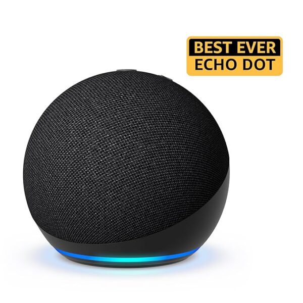 Amazon Echo Dot (5th Gen), Smart speaker with Bigger sound, Motion Detection, Temperature Sensor, Alexa and Bluetooth- New