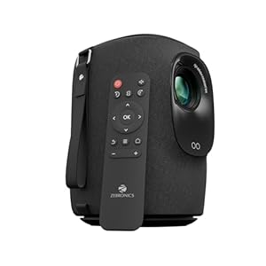 ZEBRONICS PIXAPLAY 24, Smart LED Vertical Projector, 4000 Lumens, 1080p Support, 160\" Screen Size, Auto Focus & Keystone, Bluetooth, WiFi, HDMI (ARC), USB, AUX, APP Support, Miracast
