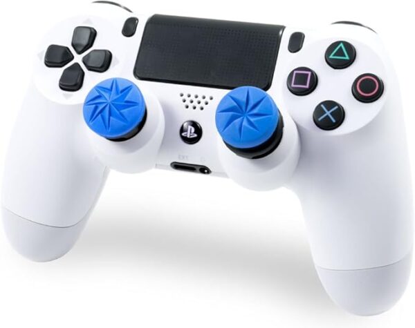KontrolFreek FPS Freek Edge for PlayStation 4 (PS4) and PlayStation 5 (PS5) Controller | Performance Thumbsticks Covers Gaming Joystick | 1 High Convex Stick, 1 Convex Stick Lowered | Blue - Image 2