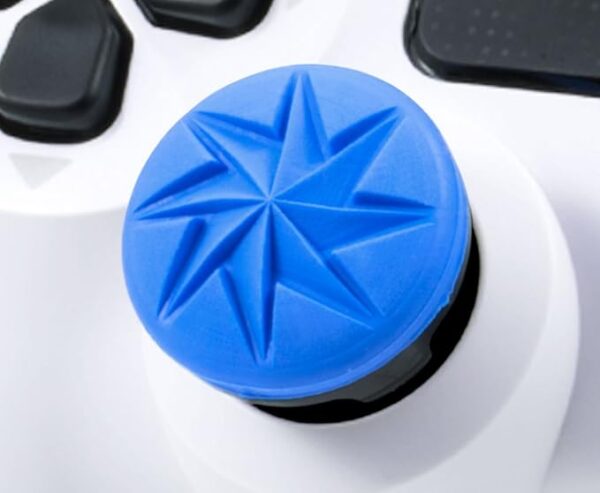 KontrolFreek FPS Freek Edge for PlayStation 4 (PS4) and PlayStation 5 (PS5) Controller | Performance Thumbsticks Covers Gaming Joystick | 1 High Convex Stick, 1 Convex Stick Lowered | Blue - Image 3