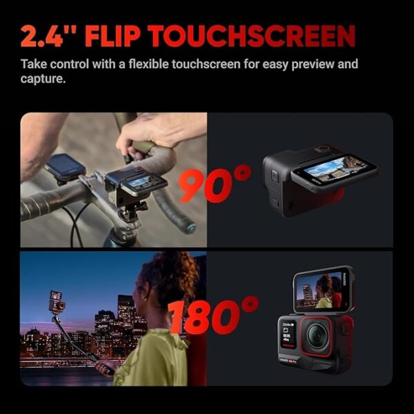insta360 Ace Pro - 48 MP Waterproof Action Camera Co-Engineered with Leica, Flagship 1/1.3\" Sensor and AI Noise Reduction for Unbeatable Image Quality, 4K120fps, 2.4\" Flip Screen - Image 2