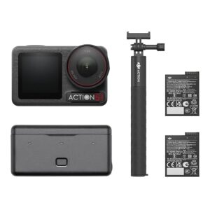 DJI Osmo Action 5 Pro Adventure Combo, Action Camera 4K with 1/1.3\" Sensor, 12h Extended Battery Life with 3 Batteries, Stabilization, Dual OLED Touchscreens, Mini Action Camera for Travel, Vlog