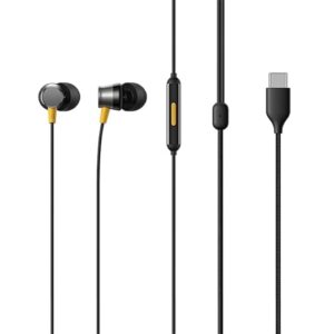 Realme Buds 3 Type-C Jack,Inline Microphone, 9mm Drivers, Intigrated Controls (Black)