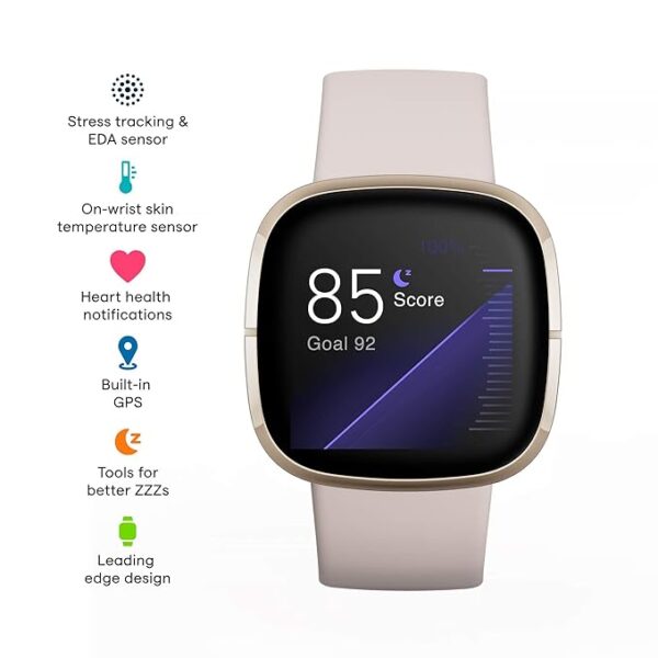 Fitbit Sense Advanced Smartwatch with Tools for Heart Health, Stress Management & Skin Temperature Trends - Image 2