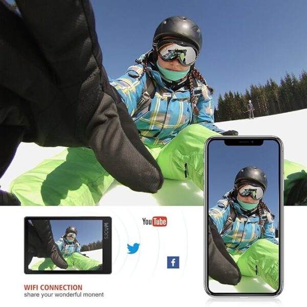 SJCAM SJ8 Pro 12 MP 4K 60fps 2.33\" 30M Waterproof IPS Touch Screen Action Camera with 8X Digital Zoom,Gyro Stabilization, Dual Stereo Microphones ,Dual Screen - Image 6