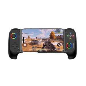 EvoFox Deck Smartphone Gamepad with iPhone/Android, XBOX, HID\,Keymap mode for Android | Bluetooth v5.0 | Dual Vibration motors | Magnetic Hall 3D Joysticks | RGB Lighting and Backlit Controls