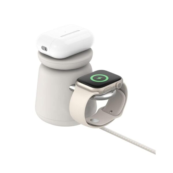 Belkin 2-in-1 Wireless MagSafe 15W Fast Charging Dock | Compatible with iPhone 16, 15, 14, 13, and 12 Series, AirPods - Image 3