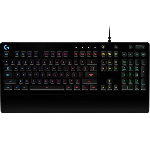 Logitech G G213 Prodigy USB Gaming Keyboard with LIGHTSYNC RGB Backlit Keys, Spill-Resistant, Customizable Keys, Dedicated Multi-Media Keys (Black)