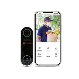 CP PLUS Smart WiFi Wireless Video Doorbell,2MP Full HD Video, Super Wide View Angle,Night Vision, Real-Time Two-Way Audio, SD Slot up to 128GB