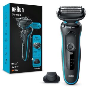 Braun Series 5 Electric Shaver,SensoFlex Technology, Auto Sense for Sensitive Skin,Wet or Dry Use, 100% Waterproof,Li-Ion Battery, 50 Min Runtime, 5 Min Quick Charge, German Engineering, 51-M1200s