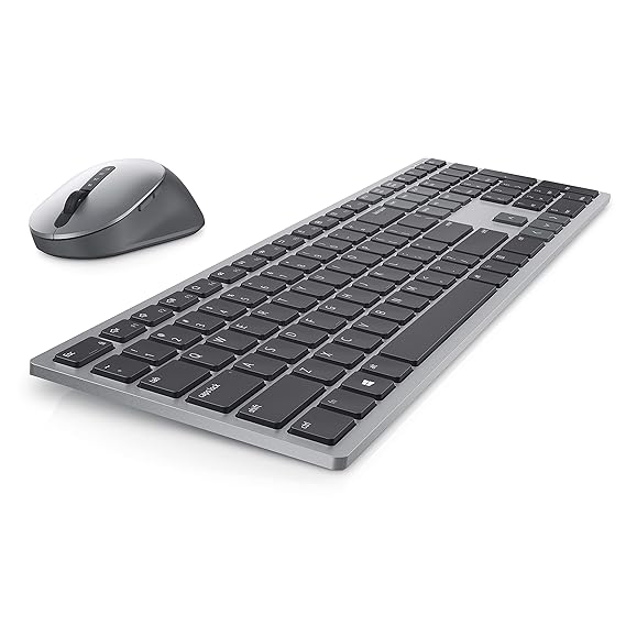 Dell KM7321W Multi-Device Wireless (RF/Bluetooth) Keyboard and Mouse Combo with Programmable Keys and Mouse Buttons, up to 36 Month Battery Life, 3Y Advance Exchange Warranty - Titan Grey