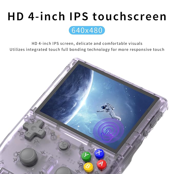 Anbernic RG405V Handheld Console Game 4\'\' IPS Touch Screen Android 12 Unisoc Tiger T618 64-Bit Game Player Built-In 5500Mah Battery 128G TF Card With 3154 Games(RG405V Purple) - Image 3