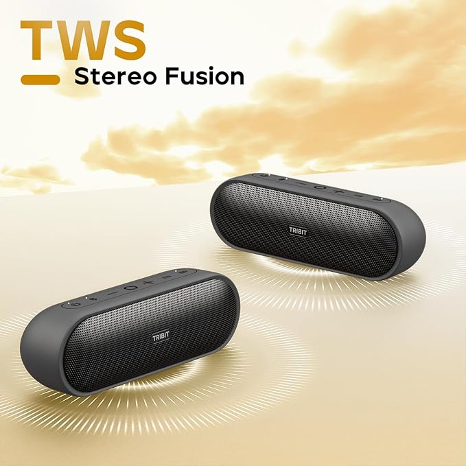 Tribit XSound Plus 2 30W 5.3 Bluetooth Wireless Speakers,Powerful Louder Stereo Sound with Bass-Enhanced XBass Function,24H Playtime,IPX7 Waterproof,Built in Mic,150ft BT Range - Sealed Pack - Image 6