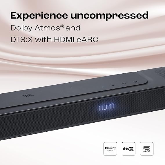 JBL Bar 1000 Pro, 11.1 (7.1.4) Channel Truly Wireless Soundbar with True Dolby Atmos®, DTS:X, and MultiBeam™ Surround Sound, 10” Down-Firing Wireless Subwoofer, HDMI eARC, BT,WiFi,Alexa, One App(880W) - Image 6