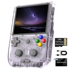 Anbernic RG405V Handheld Console Game 4\'\' IPS Touch Screen Android 12 Unisoc Tiger T618 64-Bit Game Player Built-In 5500Mah Battery 128G TF Card With 3154 Games(RG405V Purple)