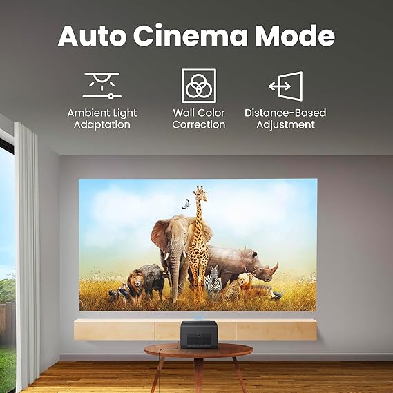 BenQ GP520 4K 4LED Smart Projector,Brightness 2600 ANSI Lumens,Excellent Colors 98% REC709,Upto 200\"Screen Size,Auto 2D keystone,24W Speakers,Certified Google TV,WiFi,HDMI 2.1,USB-C,USB-A,Black color - Image 4