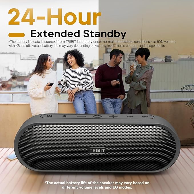 Tribit XSound Plus 2 30W 5.3 Bluetooth Wireless Speakers,Powerful Louder Stereo Sound with Bass-Enhanced XBass Function,24H Playtime,IPX7 Waterproof,Built in Mic,150ft BT Range - Sealed Pack - Image 3