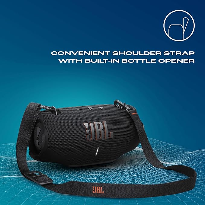 JBL Xtreme 4 Portable Bluetooth Speaker, ProSound with Powerful Bass Radiators, AI Sound Boost, Built-in Powerbank, Multispeaker Connection by Auracast, IP67, Replacable Battery, Fast Charging (Black) - Image 6