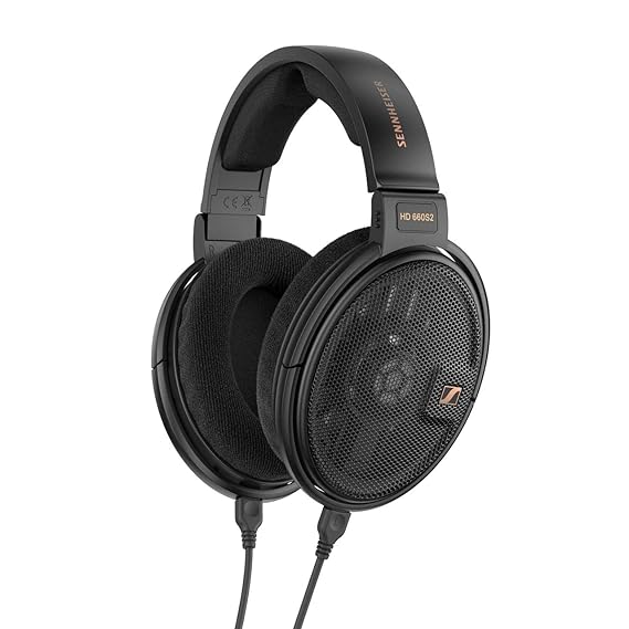 Sennheiser HD 660S2 Open‑Back Hi-Res Audiophile Headphones, Ultra‑Light Aluminum Voice Coil, Extended Sub‑Bass, 300 Ohm Impedance & Airflow Transducer, Plush Ear Cushions, Premium Comfort, 2Y Warranty