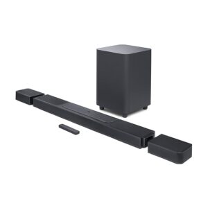 JBL Bar 1300, 11.1.4 Channel Truly Wireless Soundbar with True Dolby Atmos®, DTS:X, and MultiBeam™ Surround Sound, 10\" Down-Firing Wireless Subwoofer, HDMI eARC, BT, Wi-Fi, Alexa, JBL One App (1170W)