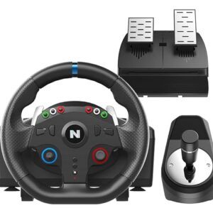 Nitho Drive Pro ONE Competition - Gaming Racing Wheel with Separate Shifter and Floor Pedals, 270 Degree Zero Dead Zone Steering Wheel for Racing Simulator on Windows PC Only