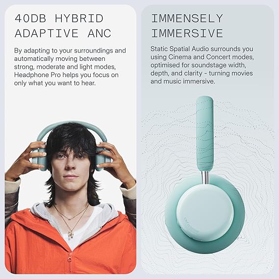 CMF BY NOTHING Headphone Pro, Hi-Res+LDAC|100hrs Playback|40dB ANC|5min=8hrs Charge|40mm Driver Bluetooth & Wired -Black - Image 7