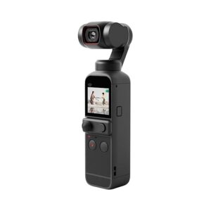 DJI Pocket 2 - Handheld 3-Axis Gimbal Stabilizer with 4K Camera, 1/1.7 CMOS, 64MP Photo, Pocket-Sized, Active Track 3.0, Glamour Effects, YouTube Video Vlog, for Android and iPhone, Black-Rim