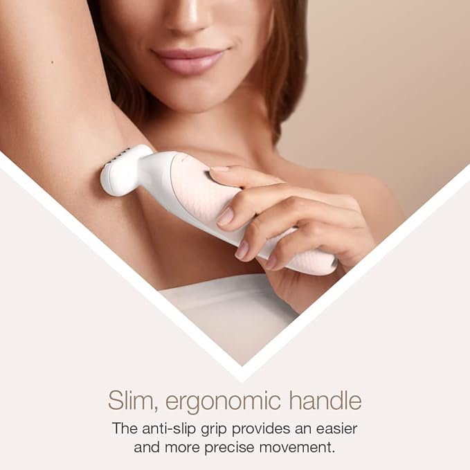 Braun Silk-Epil 9 Flex Epilator for Women, Fully Flexible Head, Anti-Slip Grip, SensoSmart Technology, Micro-Grip Tweezer, Deep Body Exfoliation Brush, Smooth Skin for Weeks, Ergonomic Handle - Image 6