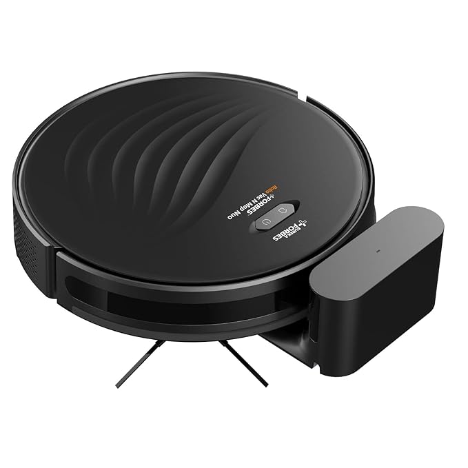 Eureka Forbes Vac & Mop Nuo Robotic Vacuum Cleaner | NextGen Gyro 2.0 Navigation | 3S Mopping | Compact & Slim | PetPro | Ideal for Indian Floor Types | Free Virtual Demo | Works on Smart App