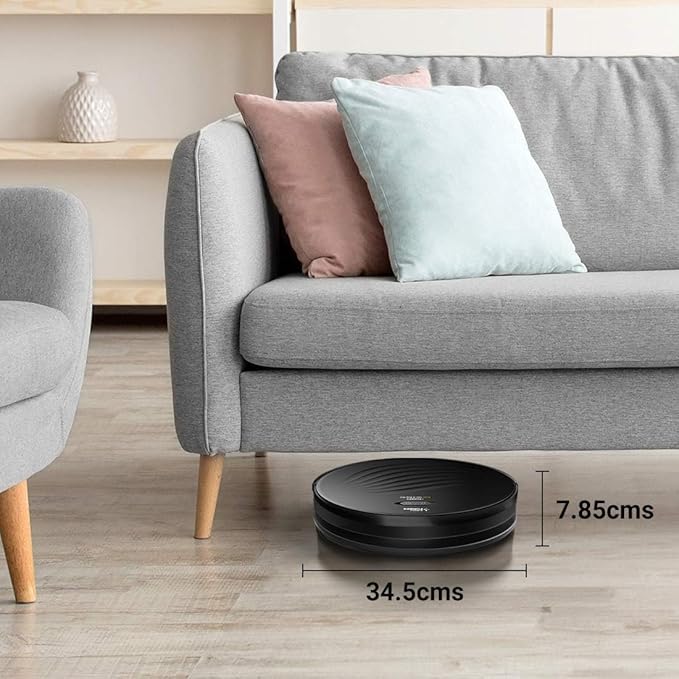 Eureka Forbes Vac & Mop Nuo Robotic Vacuum Cleaner | NextGen Gyro 2.0 Navigation | 3S Mopping | Compact & Slim | PetPro | Ideal for Indian Floor Types | Free Virtual Demo | Works on Smart App - Image 2