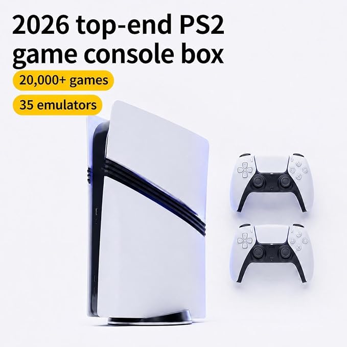 GS5 Ultra Retro Gaming Console 128GB – 35+ Emulators, PS2, PS1, PSP, 20000+ Classic Games, 4K HDMI Output, Wireless Controllers Support, Plug & Play Retro Game Stick for TV