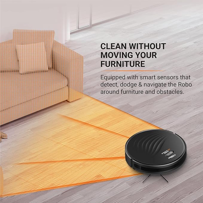 Eureka Forbes Vac & Mop Nuo Robotic Vacuum Cleaner | NextGen Gyro 2.0 Navigation | 3S Mopping | Compact & Slim | PetPro | Ideal for Indian Floor Types | Free Virtual Demo | Works on Smart App - Image 5