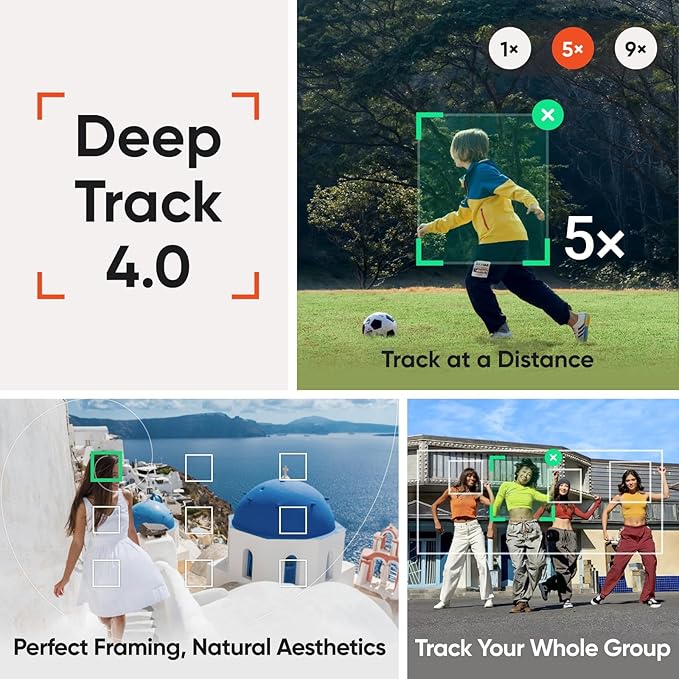 Insta360 Flow 2 Pro AI Tracker Bundle Grey - Industry-First AI Phone Gimbal with Apple DockKit, Pioneering 360º Pan Tracking, Free Tilt, Built-in Tripod/Selfie Stick, Portable Vlog/Travel Stabilizer - Image 5