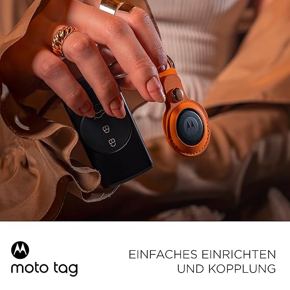Motorola Moto Tag Smart Tracker, 1 Pack (Android 9+ Compatible, Bluetooth 5.4, IP67 Water Protection, USB-C, Ultra Wideband, Finder for Keys, Luggage and Much More), Starlight Blue - Image 3