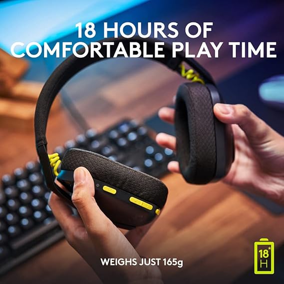 Logitech G435 Light Speed and Lightweight Gaming Bluetooth Wireless Over Ear Headphones with Mic, 18H Battery, Compatible for Dolby Atmos, Pc, Ps4, Ps5, Mobile - (Black) - Image 6