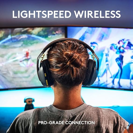 Logitech G435 Light Speed and Lightweight Gaming Bluetooth Wireless Over Ear Headphones with Mic, 18H Battery, Compatible for Dolby Atmos, Pc, Ps4, Ps5, Mobile - (Black) - Image 2