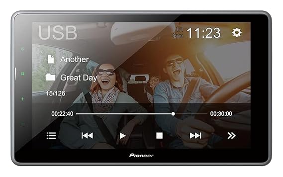 Pioneer DMH-AF555BT 9 inch Large Capacitive Touch Screen ,Seamless Smartphone Mirroring with WebLink Cast