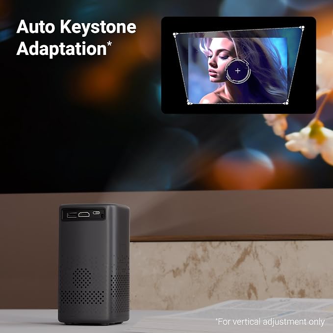 Zebronics Android Portable Smart Projector, 1080p Support, 3600 Lumens, 150\" Screen, OTT Apps (Netflix, Prime), Miracast, WiFi, BT, HDMI, Built-in Battery, 2hr Playtime (Pixaplay 74B) (Grey) - Image 4